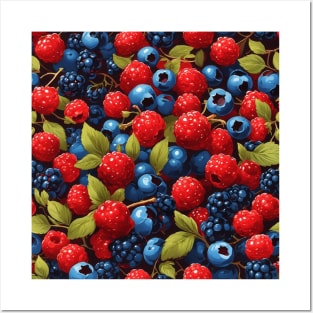 Colorful fruits pattern Posters and Art